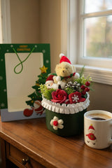 Милый рождественский букет в пакетике