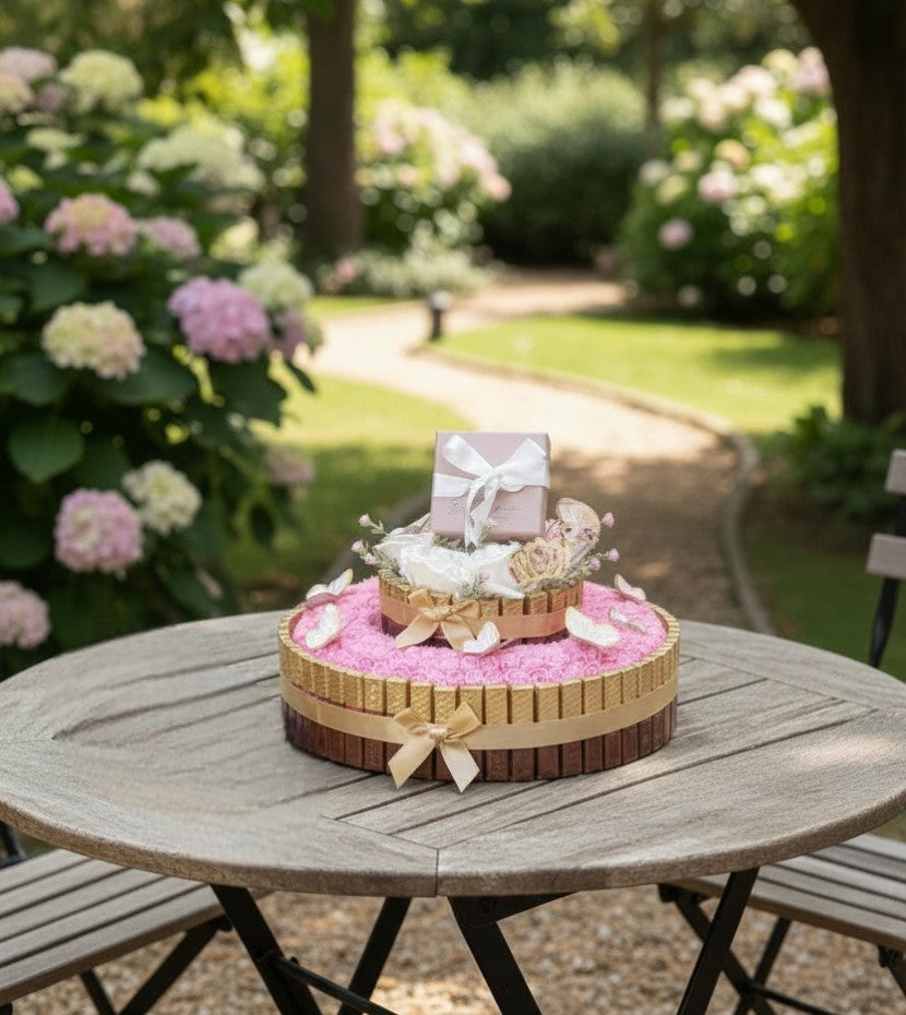 Butterfly Love Garden -Pink Quartz Necklace