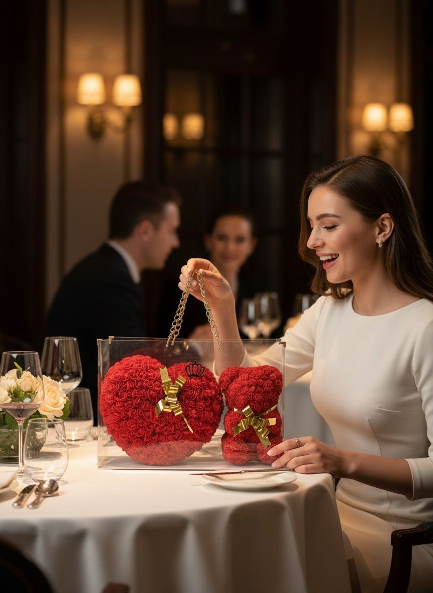 Red Majesty – Kalp & Teddy Ayıcık Gül Koleksiyonu