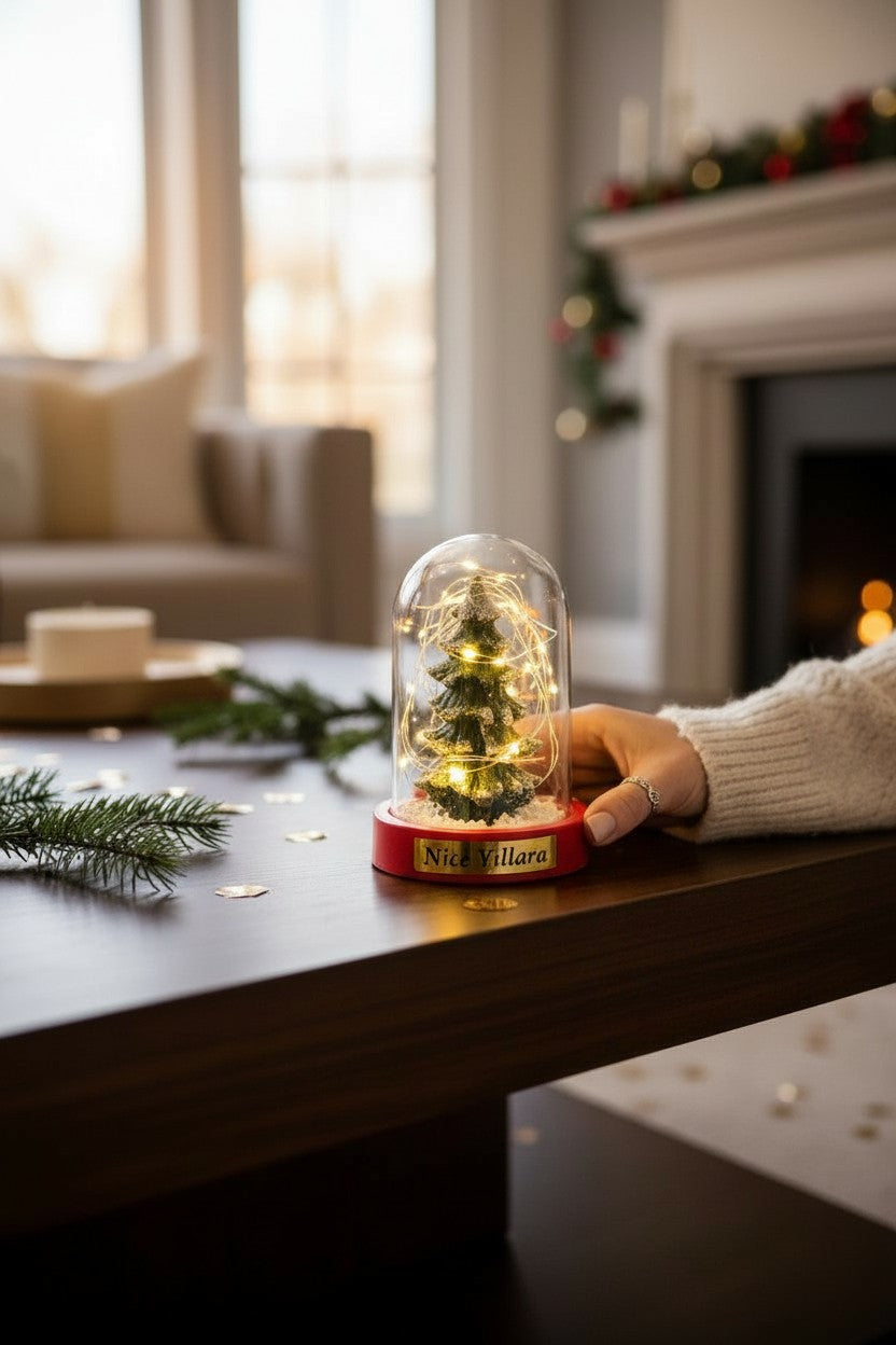 Happy New Year: Christmas Themed Lighted Lantern