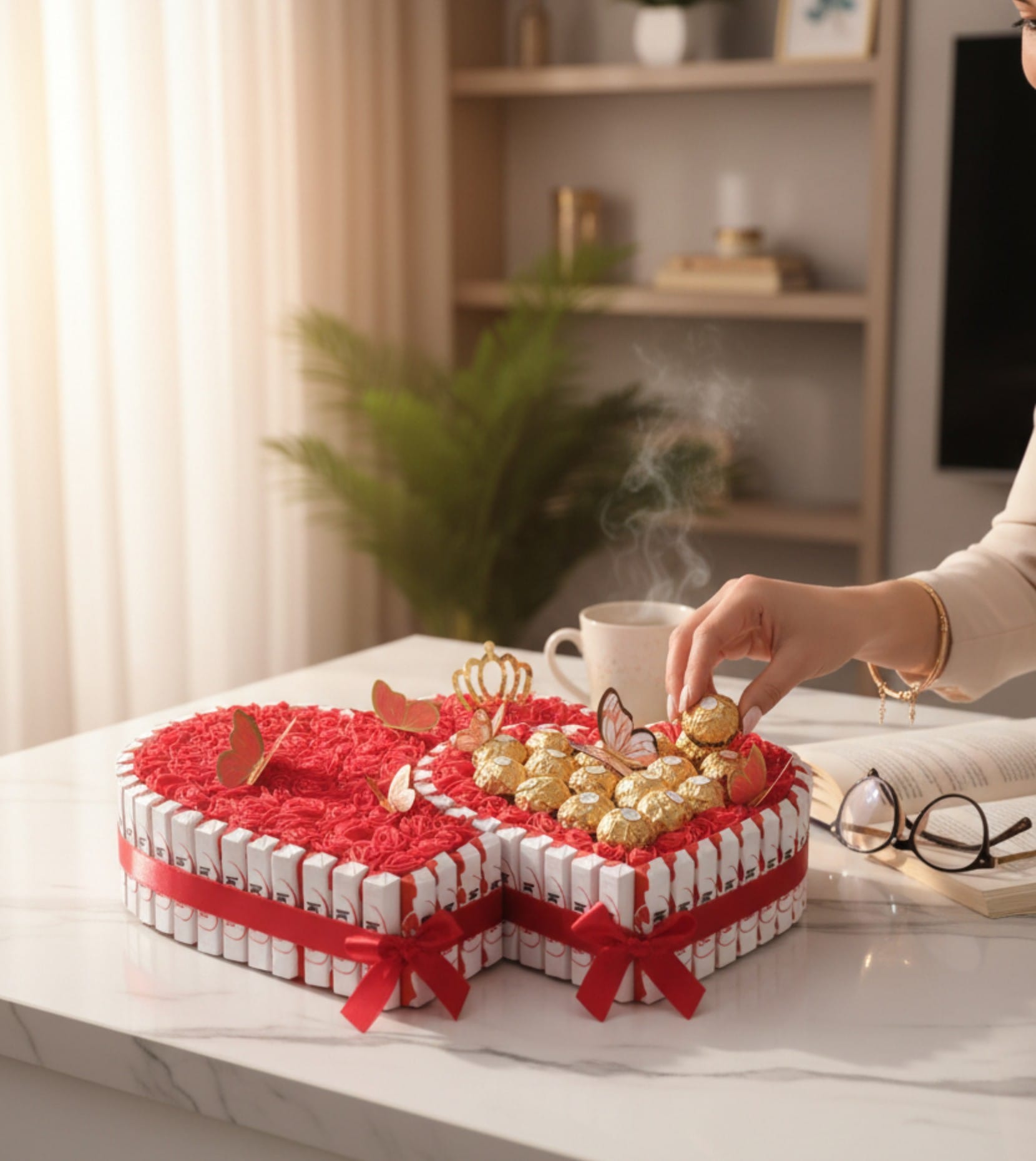 lunivalove Çikolata ve Gül Kalbin Aşk Hali