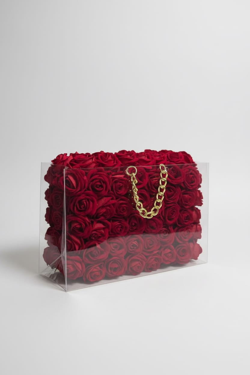 lunivalove Crimson Luxury – Özel Tasarım Gül Çanta